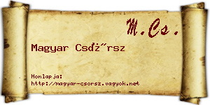Magyar Csörsz névjegykártya
